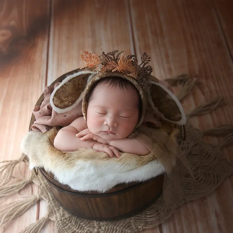 Vintage Wooden Posing Bucket Props - Image 3